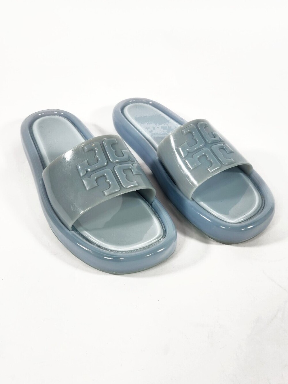 Tory Burch Pale Blue Miller Slides Size 10